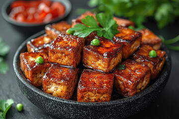 Soy Sauce Braised Tofu.
