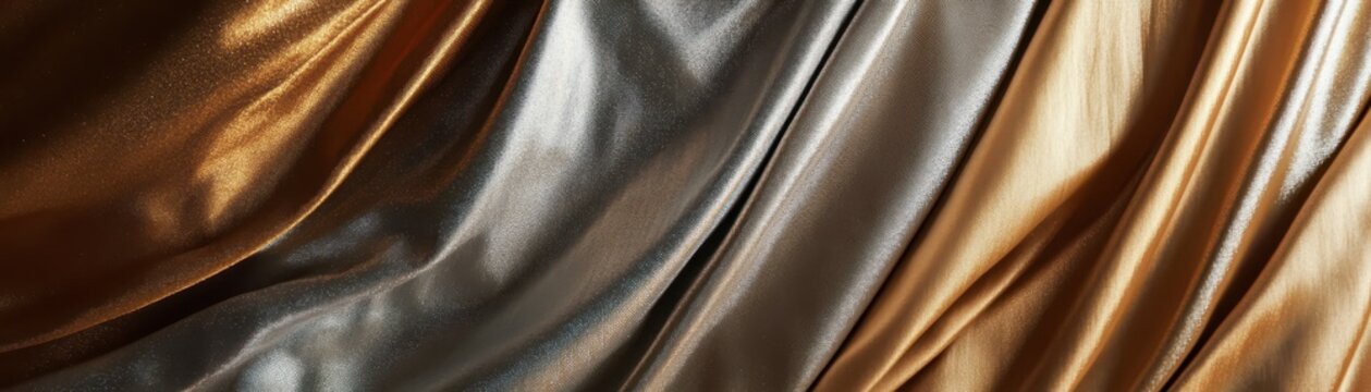 Luxury gala event backdrop with gold and silver confetti, sophisticated and stylish ambiance