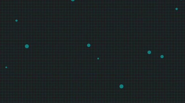 Abstract blue gride matrix background with circles
