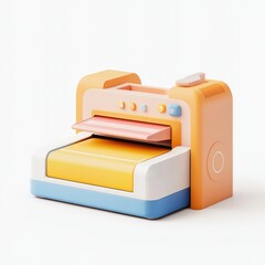 Sleek, Modern Printing Icon, functional focus.