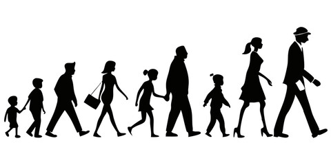 Obraz premium Professional Diversity: The Vibrant Silhouettes of Business Professionals 