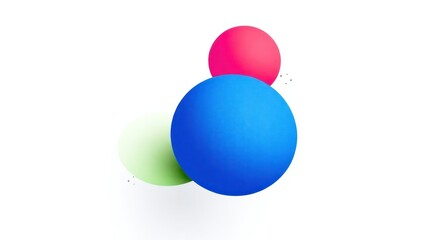 Colorful spheres on white background