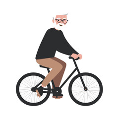 Naklejka premium vector illustration of a old man