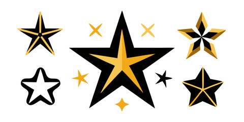 Fototapeta premium Stellar Patterns: The Diverse Beauty of Star Designs 