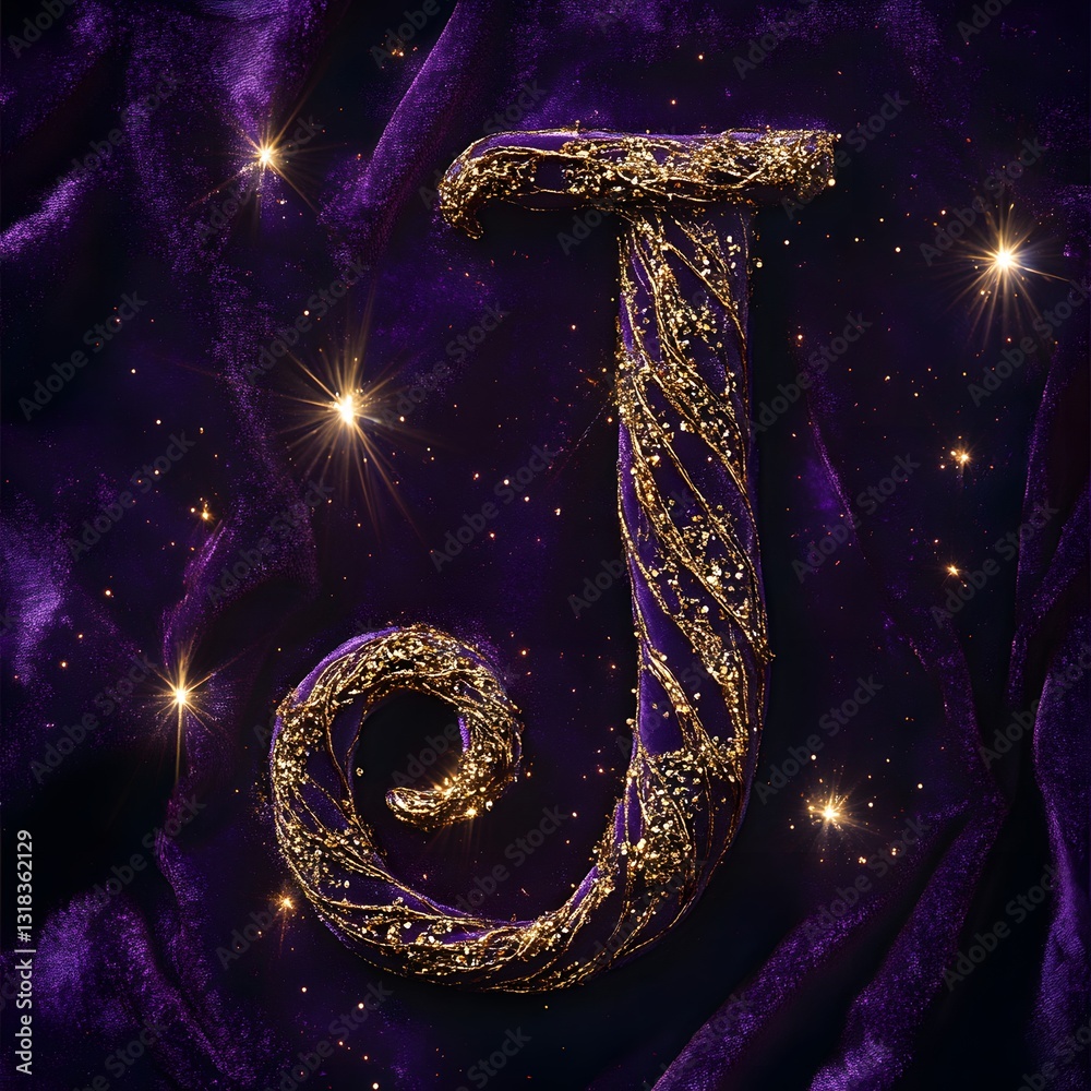 Canvas Prints golden numbers with diamonds