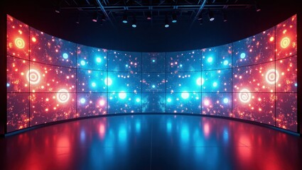 Curved Screens, Event Stage,  Colorful Display