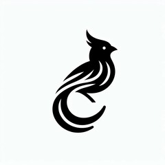 Fototapeta premium Elegant Bird Silhouette Logo Design