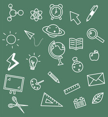 back to school seamless pattern