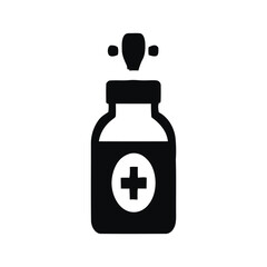 Medical Dropper Bottle Icon Silhouette