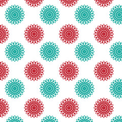 vector seamless pattern with flowers