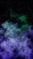 Obraz premium A purple and green background with soft, swirling mist and abstract patterns, giving off a mystical and otherworldly feel, perfect for fantasy and dreamy designs