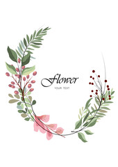 spring minimalism vector postcard template design