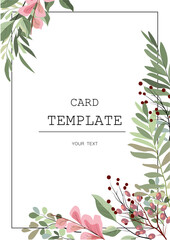 vector postcard template spring modern design