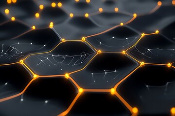 Obraz premium Abstract Hexagonal Technology Design