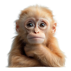 Bald Uakari isolated on white background.PNG