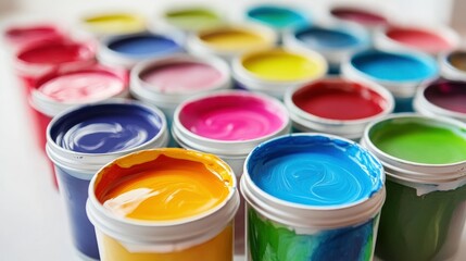 Colorful Ink Experiments on White Background