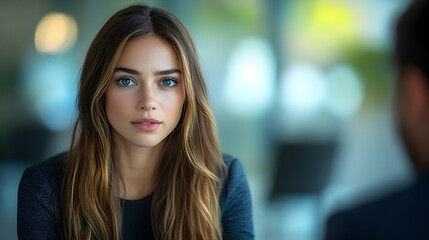 Fototapeta premium Portrait Of A Young Woman In Business Attire