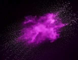 幻想的に飛び散るピンクの粉