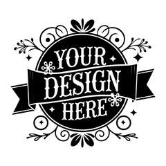 Your Design Here awesome typography t-shirt design