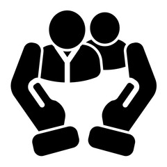 Family Insurance Icon - Solid Style - Help and Support Themes