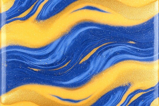 A creative mix of blue and yellow with subtle golden touches, evoking feelings of warmth and sunshine, ideal for a positive and bright visual theme.