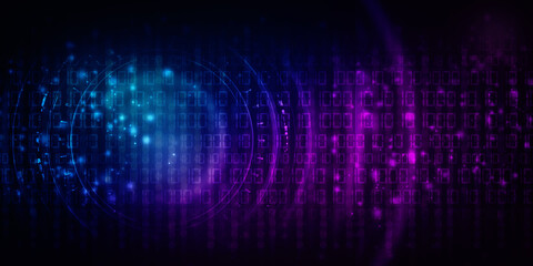 2d illustration Abstract futuristic electronic circuit technology background
