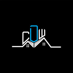 CDW Real State logo design, CDW simple and modern logo. CDW luxurious alphabet design