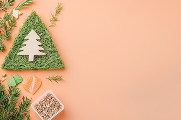 A harmonious blend of orange and green, with elements of nature like grass and trees, forming an environmentally conscious and fresh backdrop.