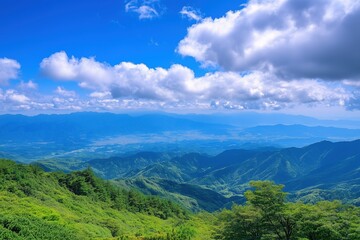 Obraz premium Majestic Mountain Landscape with Blue Sky