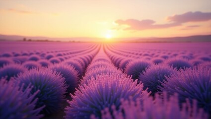 A vibrant abstract image showcasing a motion blur effect that resembles a dynamic landscape featuring purple and orange hues.