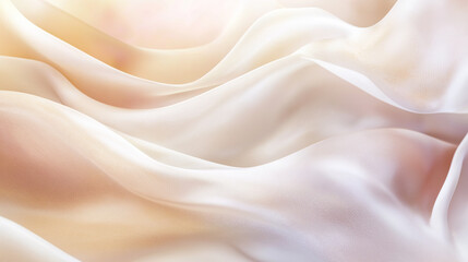 Fototapeta premium Beautiful, elegant, delicate, festive, and romantic wedding design with an abstract background in gold, vanilla gold, pearl white, and gentle light with faint waves.