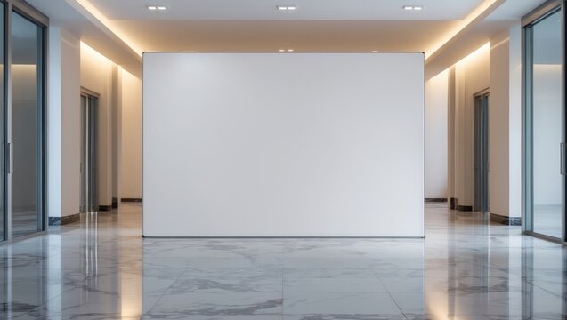 Aspect ratio - 4 3 Fabric Pop Up simple unit Advertising banner media display backdrop with a blank background.