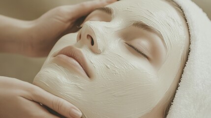Naklejka premium Facial mask treatment