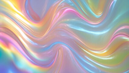 Abstract iridescent light background featuring interference light and rainbow colors. Soap bubble texture.