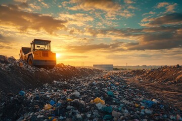 Close-up of a vast heap of mixed waste—plastic bags, bottles, assorted debris—all predominantly...