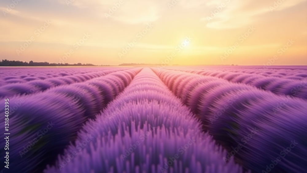 Wall mural a lively abstract image showcasing a motion blur effect that resembles a dynamic landscape featuring