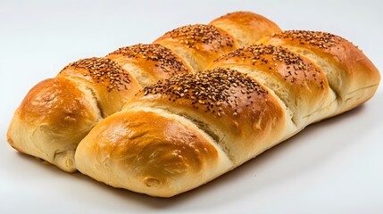 Bread which is delicious on a white background