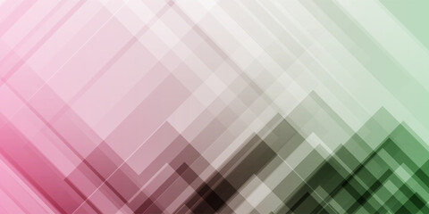 Geometric technology background, futuristic pastel pink and green gradient color box line banner and card abstract background