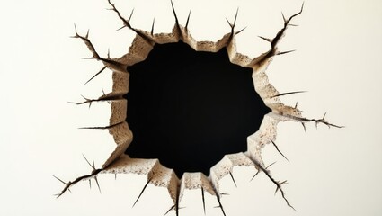 A gap in a mortar wall ideal for pasting anything.