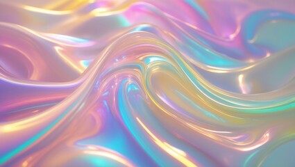 Obraz premium Abstract iridescent light background featuring interference light in rainbow colors. Soap bubble surface texture.