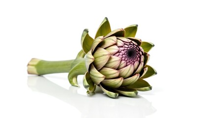 Obraz premium Artichoke on a white background without other elements.