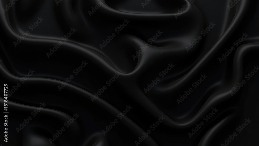 Poster abstract background with black cloth featuring soft waves.