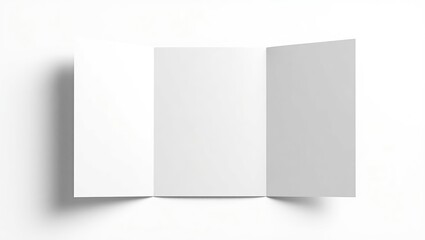 Naklejka premium Blank window fold flyer isolated on white with clipping path