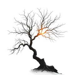 Illuminated Barren Tree