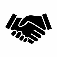 Obraz premium handshake icon vector art illustration