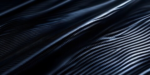 Naklejka premium Abstract Close-Up of Wavy Textured Dark Fabric for Background Use