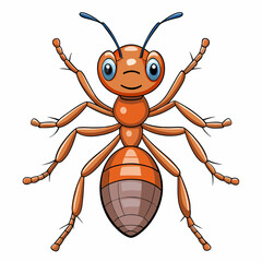 vector illustration of cartoon ant