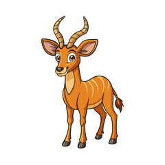 vector illustration of an antelope