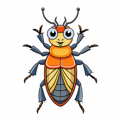 cartoon beetle vector illustration