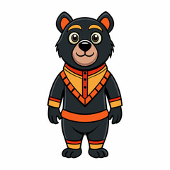 black bear isolated on white